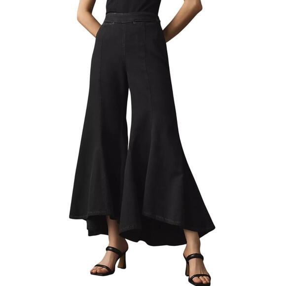 Anthropologie 8 Pilcro Cha Cha High Rise Flare Jeans Washed Black - Picture 1 of 10